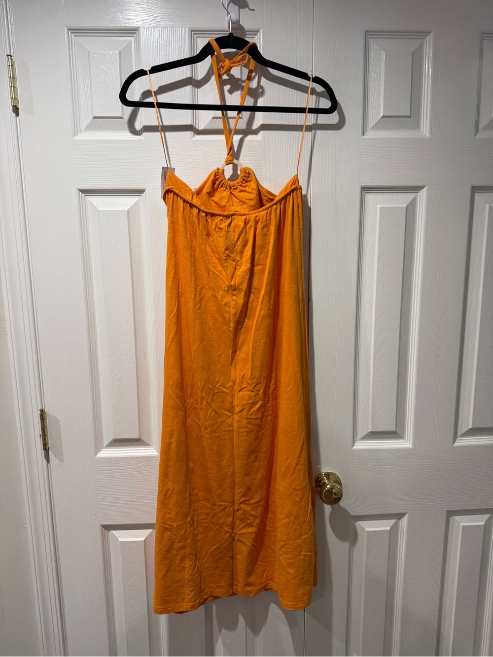 Old Navy Orange Halter Midi Dress with Ring Detail - Picture 2 of 3